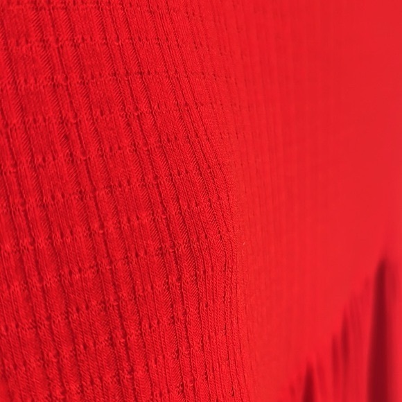 See You Monday Women Dress | Red Tiered Casual Dress | Medium - Picture 5 of 5